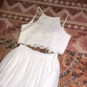 Lulus White Two Piece Set